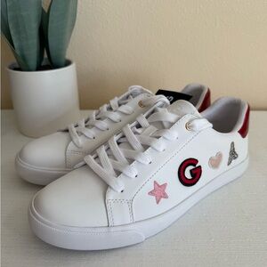 New GBG Gothens Los Angeles White Faux Leather w/Accents Casual Sneakers